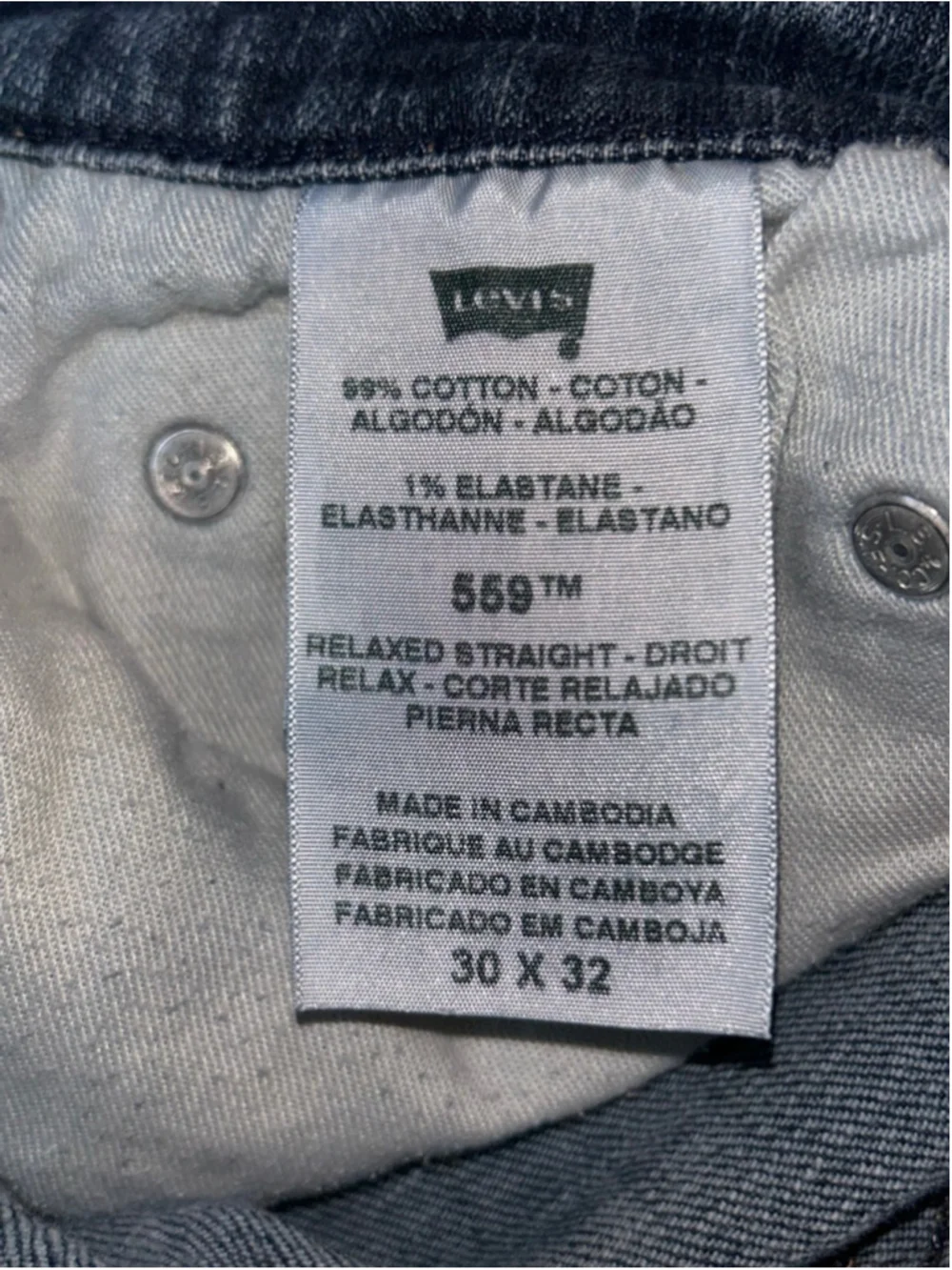 Men Levi’s 559 Relaxed Straight Blue Jeans - Size 30 X 32